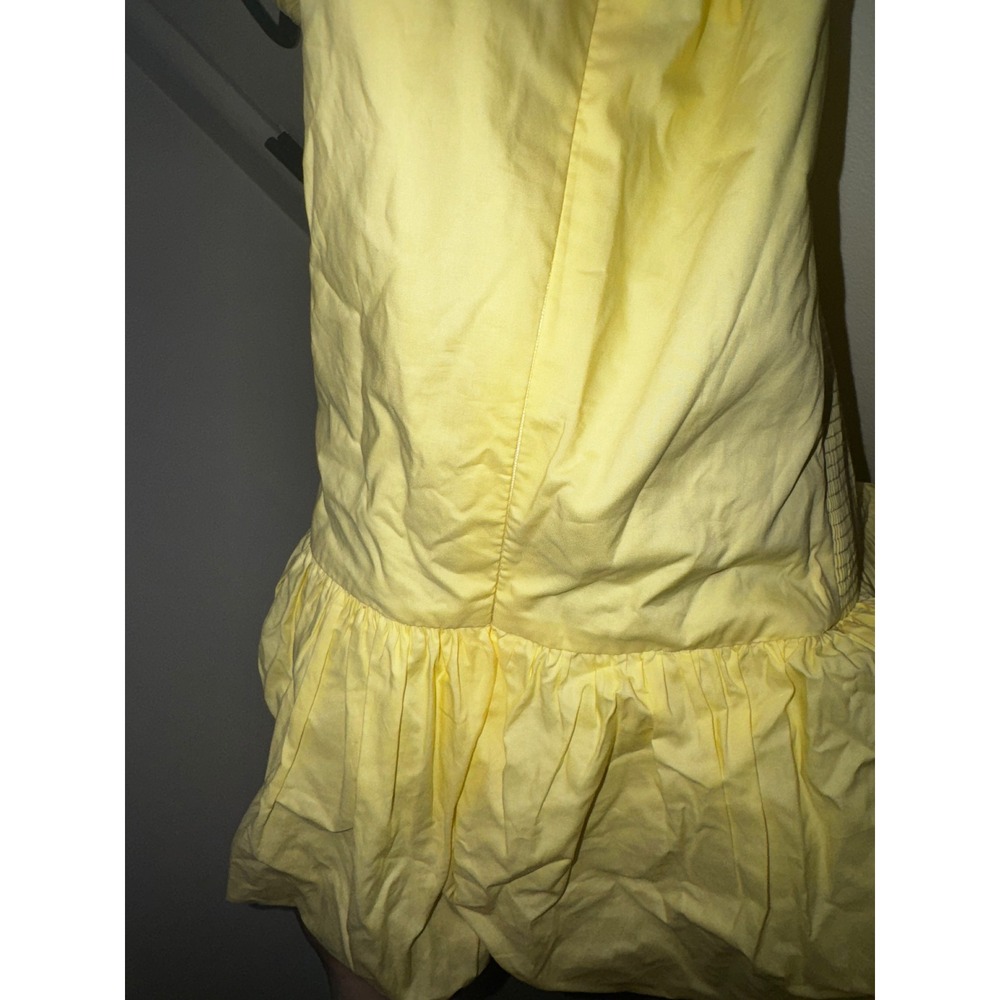 ASTR the Label Butter Yellow Bubble Hem Peplum Top Smocked Back NWT L - Picture 4 of 9